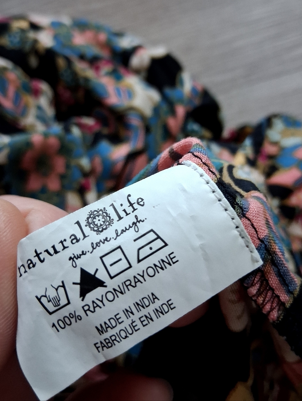 NATURAL LIFE Floral Wide Leg Pants in Black, Teal & Coral - Picture 7 of 14